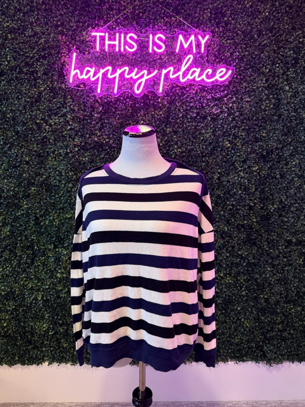 Country Road Striped Long-Sleeve Knit Top